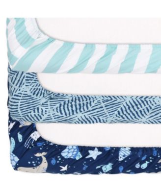 Sealife 3-Pack Fitted Playard Sheets