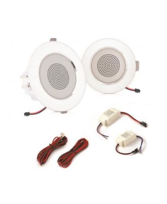 4.0” LED In-Wall / Ceiling Speakers - 2-Way Full Range Stereo with Built-In LED Lights, 160W Max Power Output