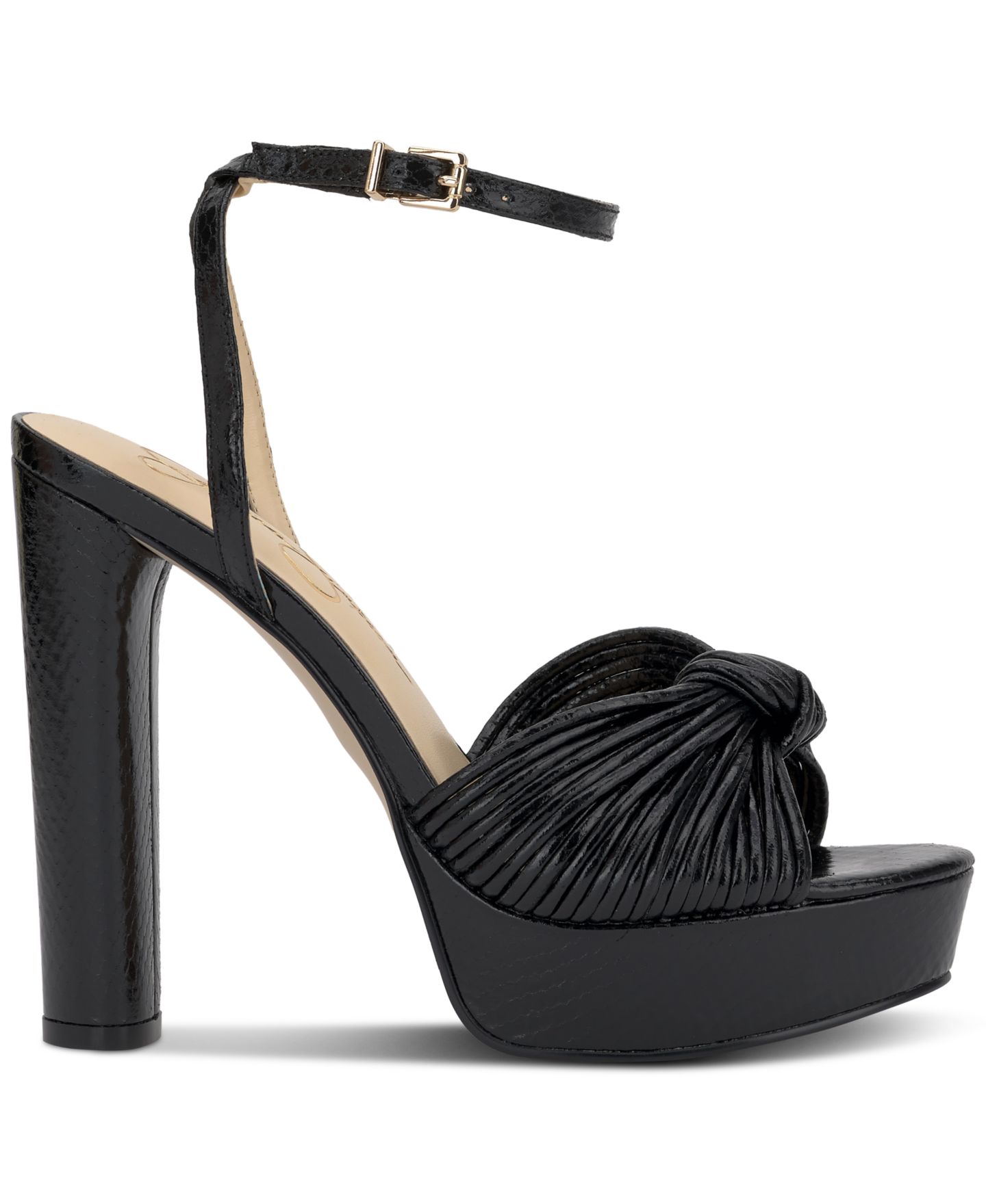 Женские сандалии Jessica Simpson Immie Platform Dress Sandals, цвет: Чёрный металлик змеиный — фото 2