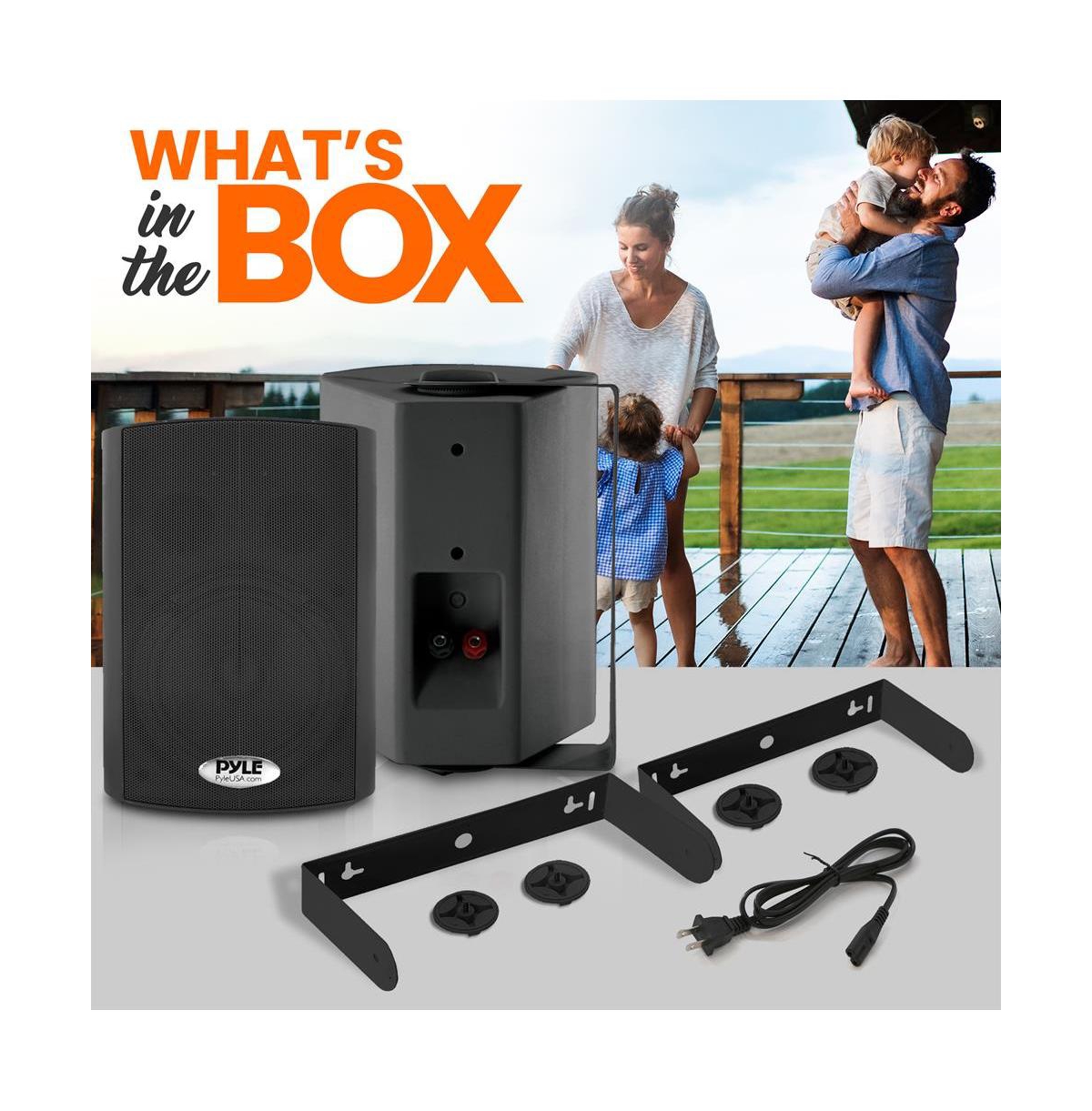 Pyle 5.25” Bluetooth Wireless Wall Mountable Speaker System with 2-Way Full Range Stereo Sound, 300W Rms