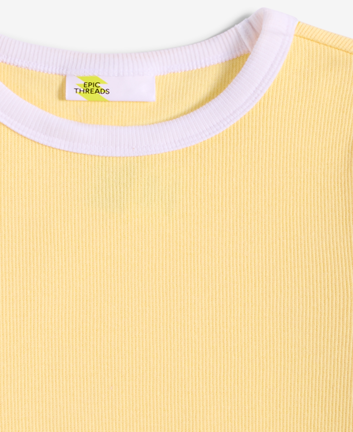 Epic Threads Kid Girl Rib Baby Tee, Exclusively At Macy's In Popcorn