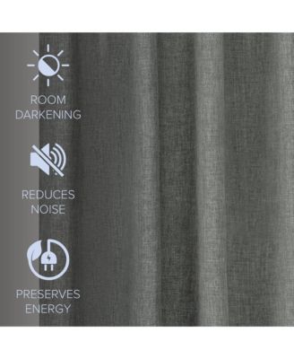 Garrett Textured Tie Knots Curtains Pair, 52"X84"