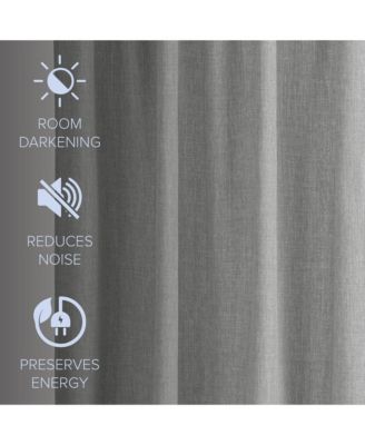 Garrett Textured Tie Knots Curtains Pair, 52"X84"