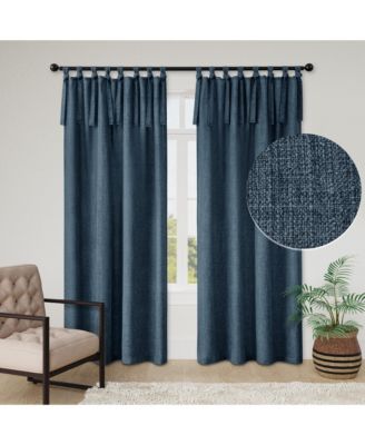 Garrett Textured Tie Knots Curtains Pair