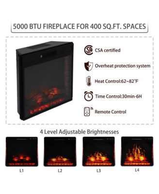 TV Stand Fits TVs up to 75 inches with Electric Fireplace