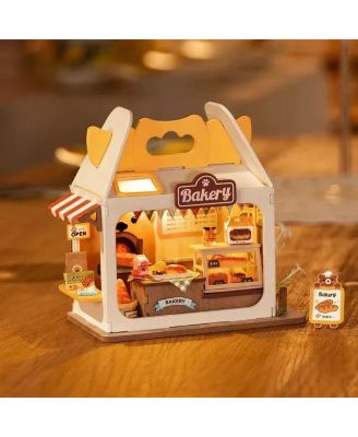 DIY Craft Kits for Teens 7" Miniature House Kit, DIY Book Nook Kit Gifts for Girls Boys Desk Indoor Decor, Multicolored, 4.1''3.2''7.2