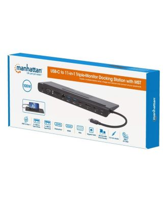 USB-C 11-in-1 Triple-Monitor Docking Station with MST, 153478