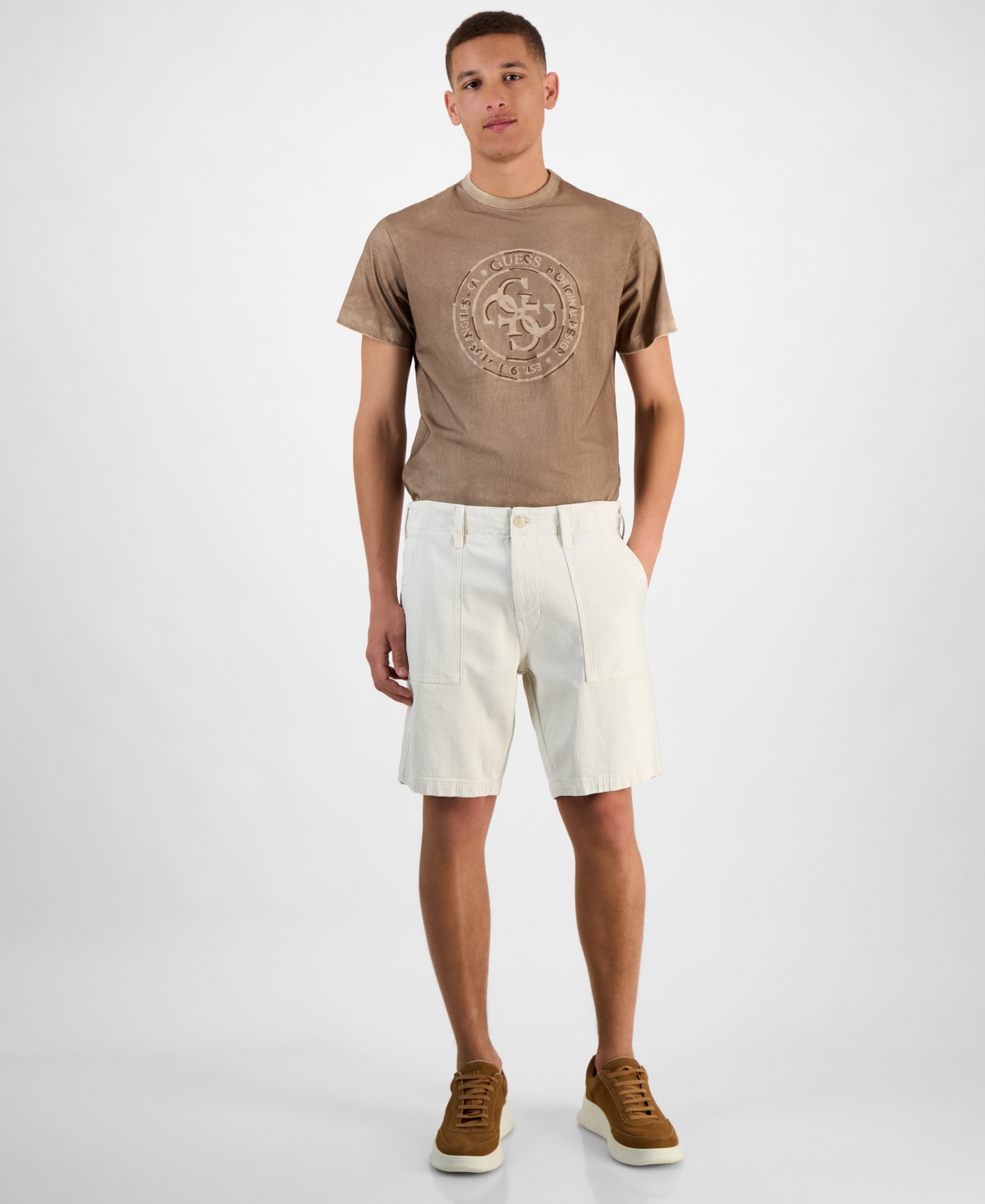 Men's Herringbone Utility Shorts - Resort Sand Multi