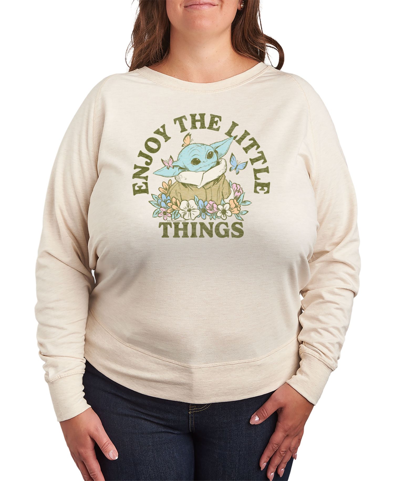 Plus Size Star Wars Mandalorian Enjoy The Little Things Graphic Pullover Top