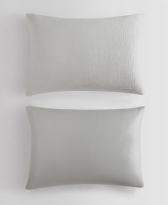 Washed Texture Solid Cotton Jacquard 3 Piece Comforter Set, Queen