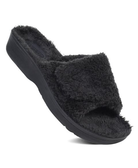 Женские тапочки Aerothotic Gemma Warm Slipper, цвет: Чёрный