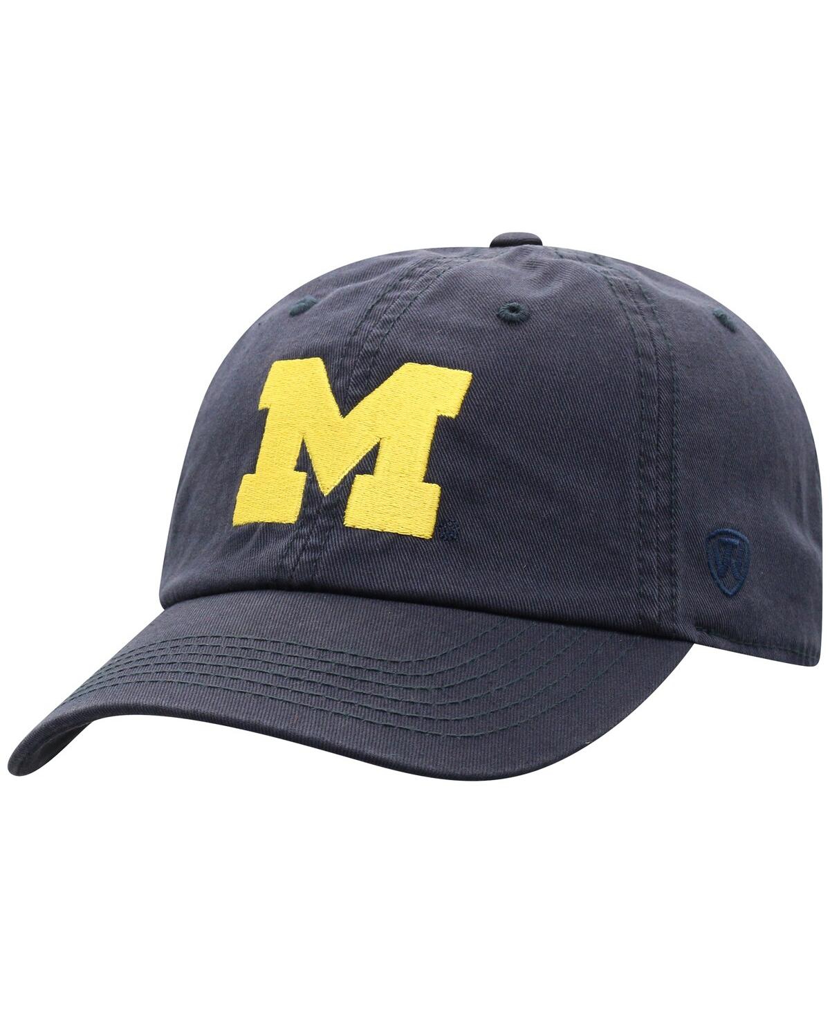 Men's Navy Michigan Wolverines Team Logo Washed Adjustable Hat - Navy