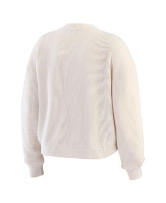 Women's Cream Florida State Seminoles Rib-Knit Long Sleeve T-Shirt Pants Lounge Set