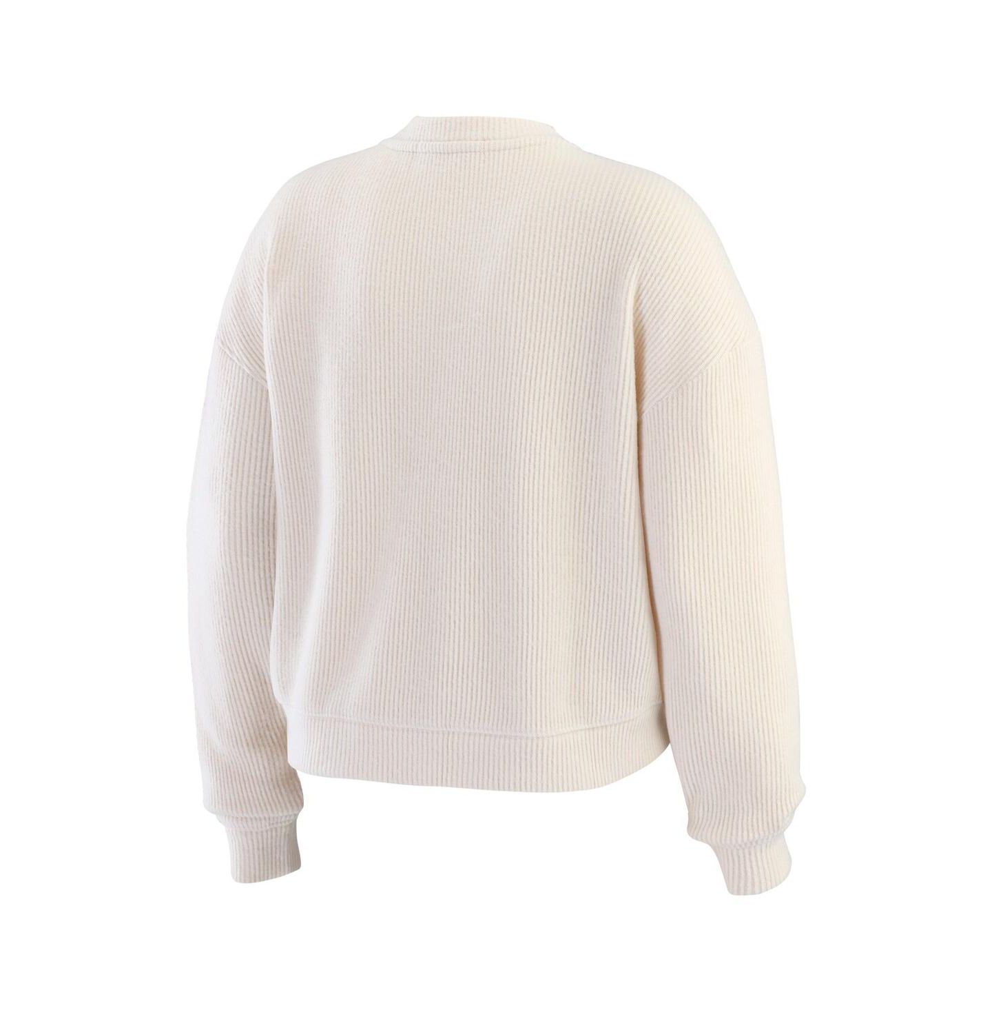 Женские брюки WEAR by Erin Andrews Cream Florida State Seminoles Rib-Knit Long Sleeve T-Shirt Pants Lounge Set — фото 4