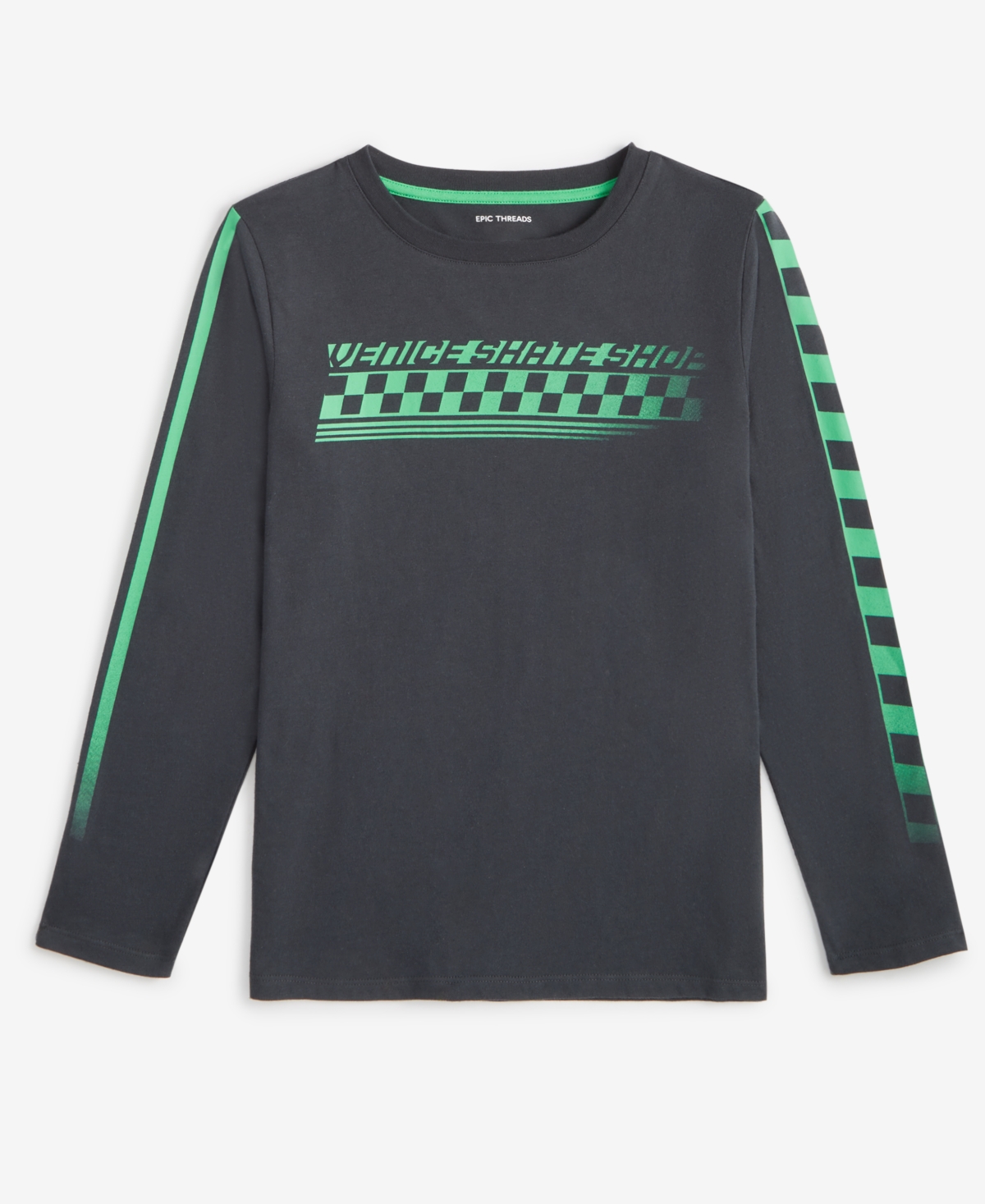 Macy's Epic Threads Little & Big Boys Long-sleeve Venice Skate Shop Graphic T-shirt, Exclusively At  In Grey Jewel