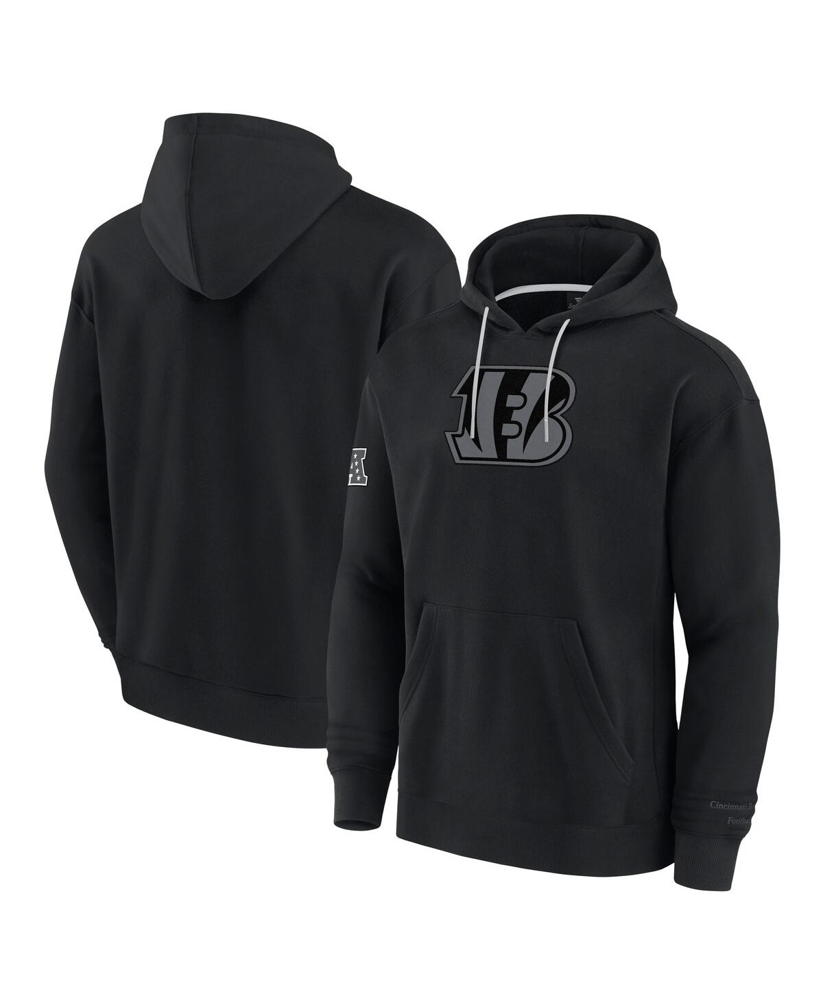 Fanatics Men's Black Cincinnati Bengals Elements Pace Fleece Pullover Hoodie In Black