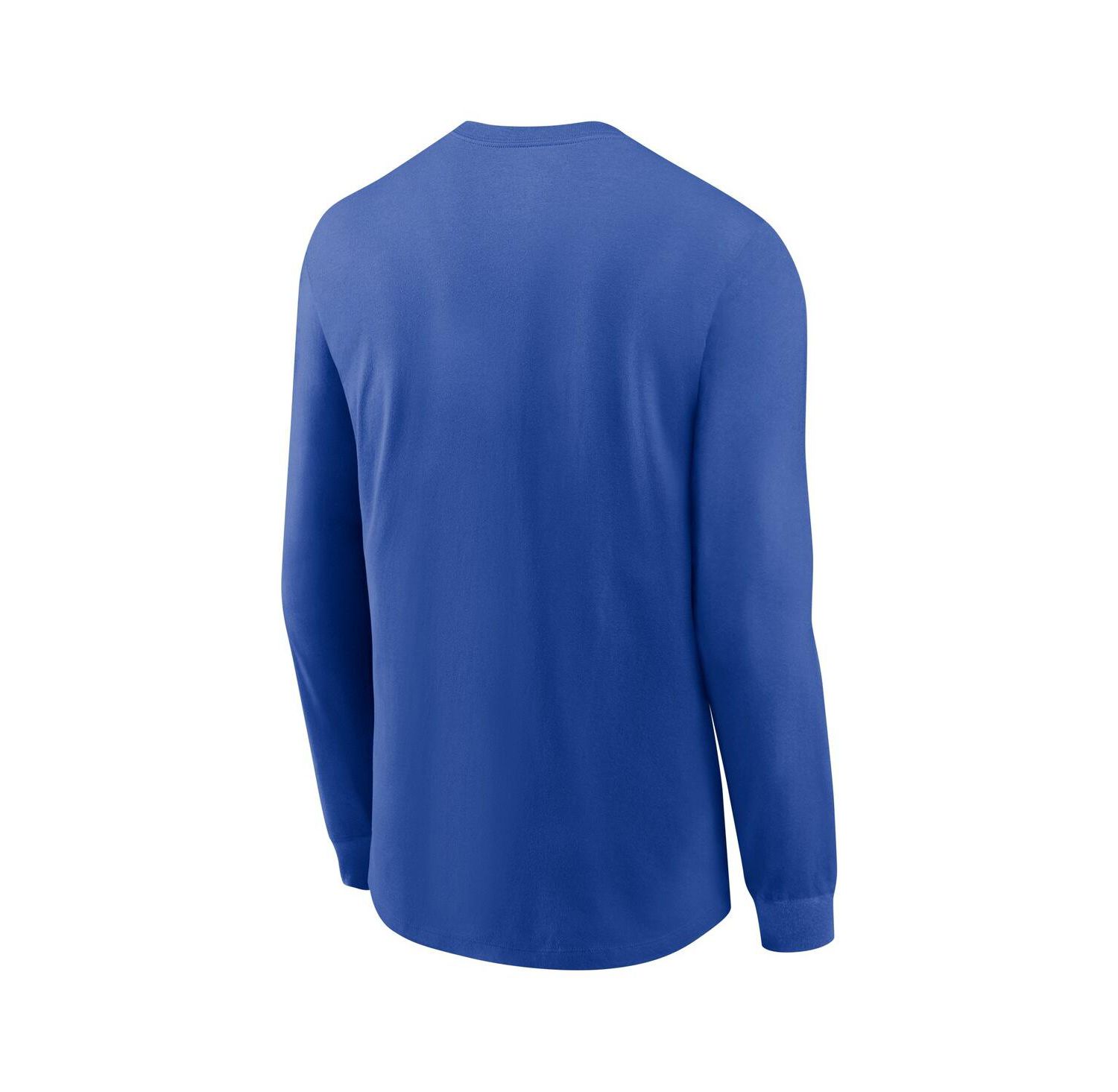 Men's Royal Duke Blue Devils Basketball Icon Two-Hit Long Sleeve T-Shirt