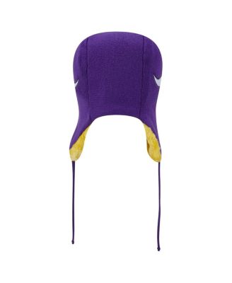 Men's Purple Minnesota Vikings Helmet Head Trapper Knit Hat