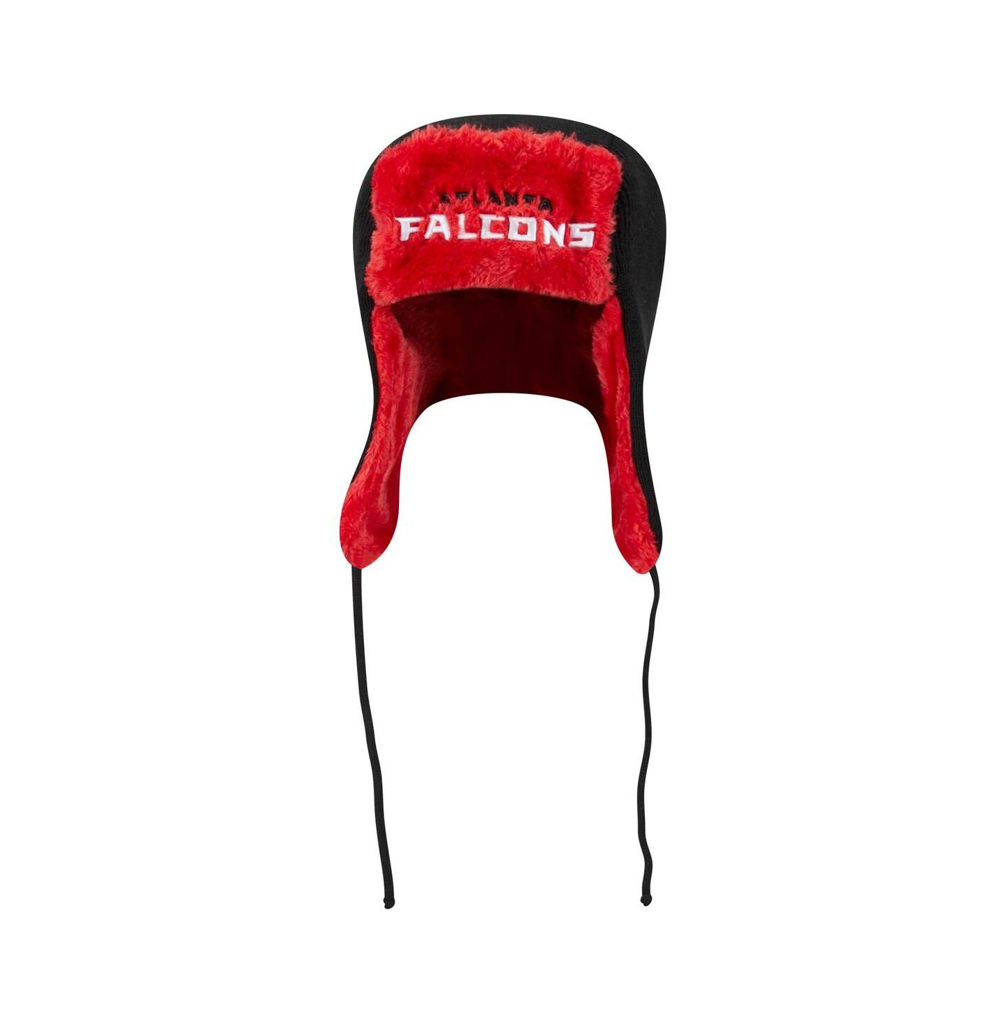 Мужская шапка New Era Black Atlanta Falcons Helmet Head Trapper Knit Hat — фото 4