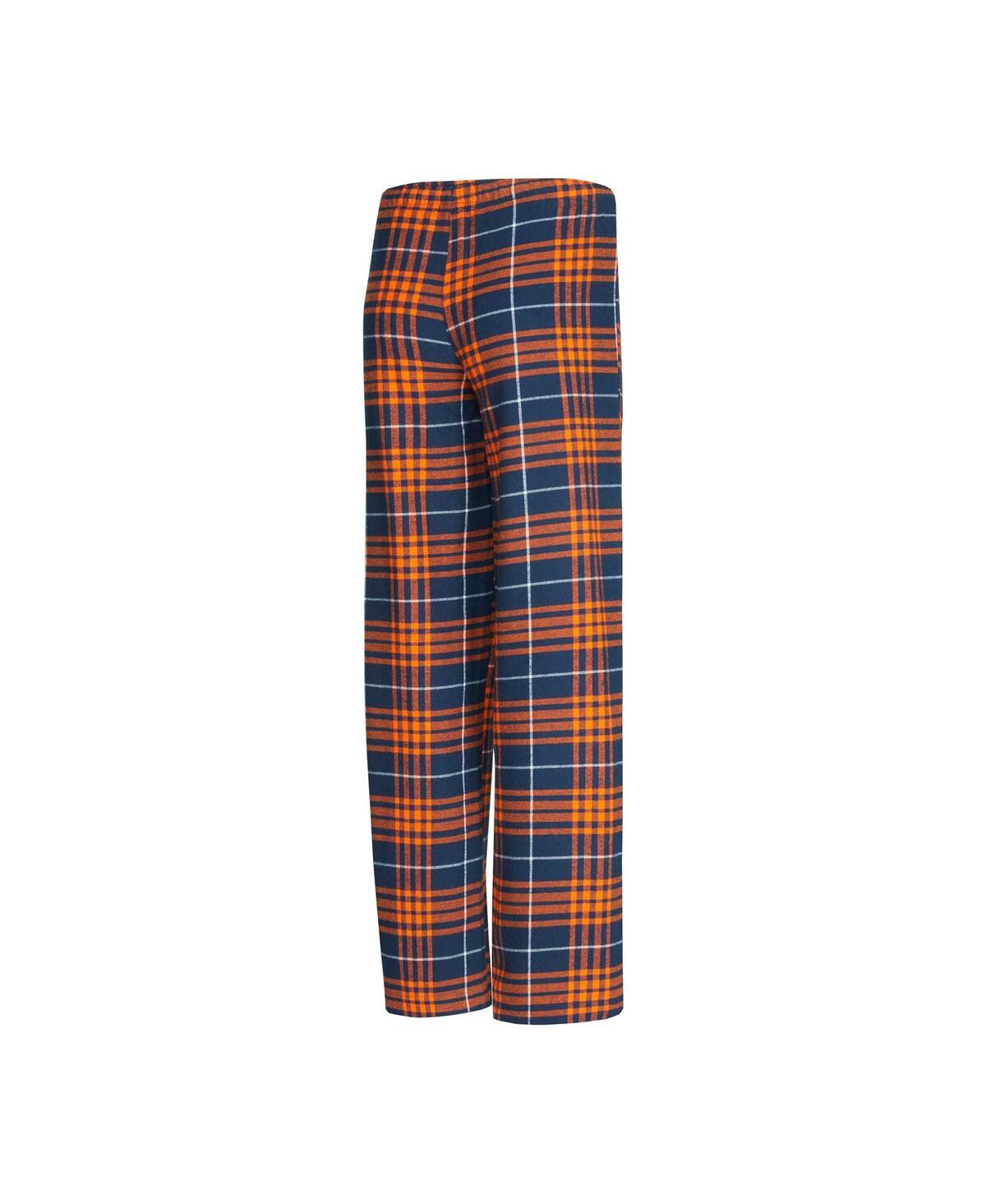 Concepts Sport Women's Navy Illinois Fighting Illini Vector T-shirt Flannel Pants Sleep Set In Navy