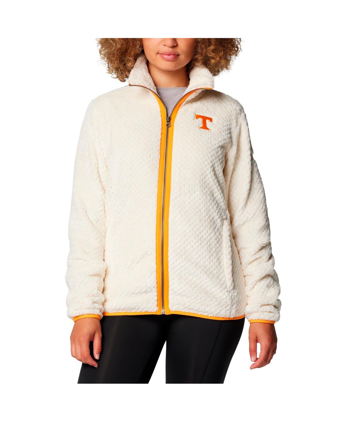 Columbia Women's Cream Tennessee Volunteers Fireside Ii Sherpa Full-zip Jacket In Multi