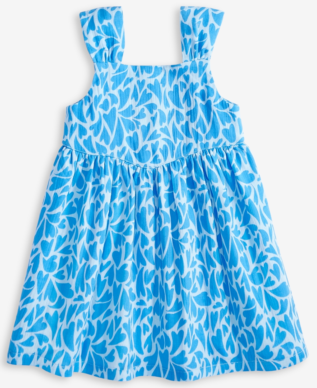 Epic Threads Toddler Girl Aquatic Hearts Cotton Dress, Exclusively At Macy's In Crystal Bl