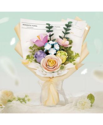 3D Puzzles Flower DIY Assembly Craft Christmas Gift, Thanksgiving, Mother's Day, Birthday Gift Decoration, Multicolor, 17.70"16.50"12.60"