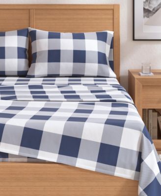 Ultra-Soft Turkish Cotton Plaid Flannel Sheet Set