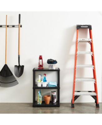 3 Shelf Fixed Height Solid Light Duty Home Storage Unit