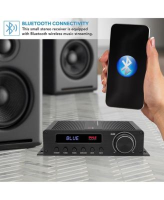 Compact 5.1-Channel Bluetooth Amplifier - Hi-Fi AV Audio Amp Receiver with HDMI Output, FM Radio with Digital LED Display (100W MAX)