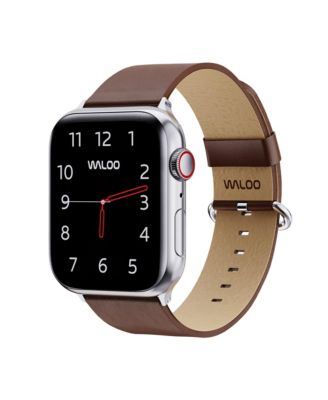 Waloo Leather Grain Band For Apple Watch - Brown