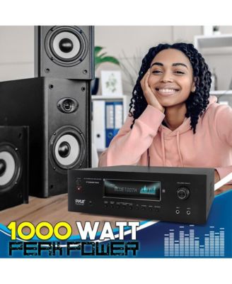 1000W 5.2-Channel Wireless BT Home Theater Receiver with 4K Support and AM/FM/USB/MP3 Playback