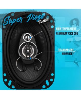 5'' x 7'' Three-Way Triaxial Car Speakers, 300W, Black (Pair)