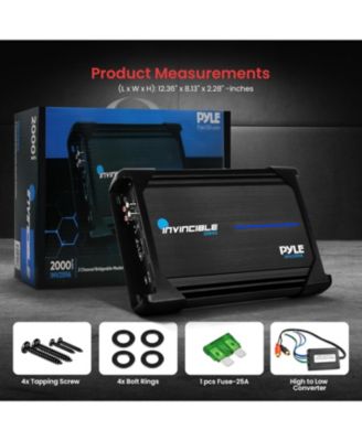 2-Channel Bridgeable MOSFET Amplifier, 2000 Watt Max, Invincible Series