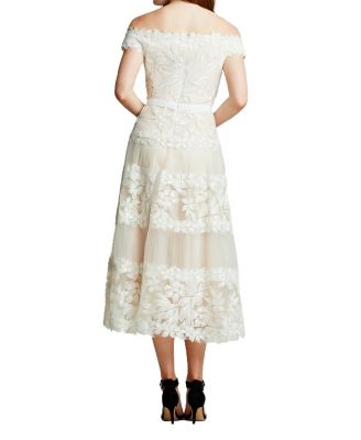 Women's Adriane Floral Embroidered Tea-Length Dress