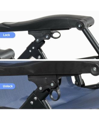 Folding Zero Gravity Lounge Chair Recliner w/ Cup Holder Tray Pillow