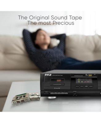 Dual Stereo Cassette Deck with USB to MP3 Converter