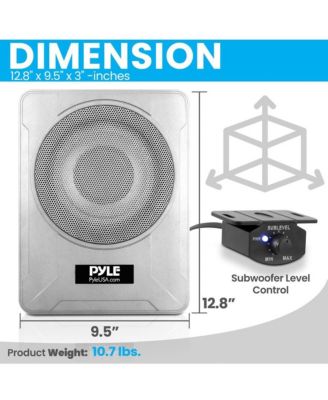 8” 600W Slim Active Marine Subwoofer, Low-Profile, Waterproof Design