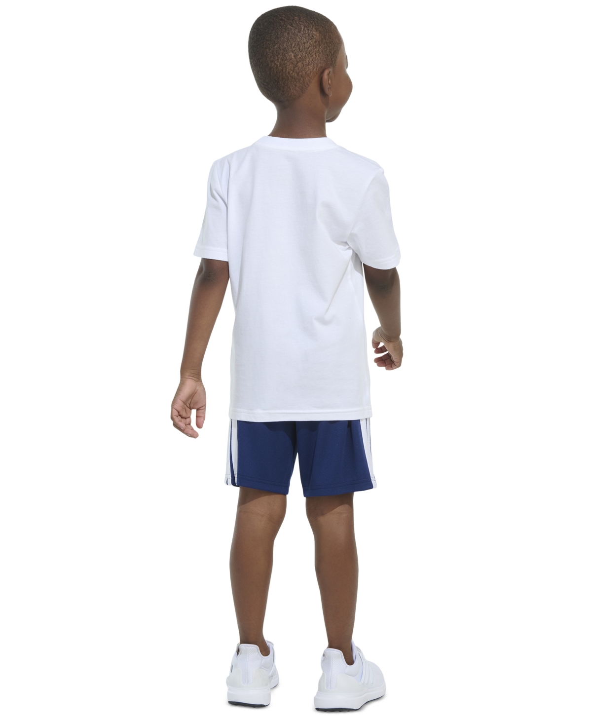 Adidas Originals Toddler & Little Boys Short-sleeve Graphic T-shirt & 3-stripe Shorts, 2 Piece Set In White