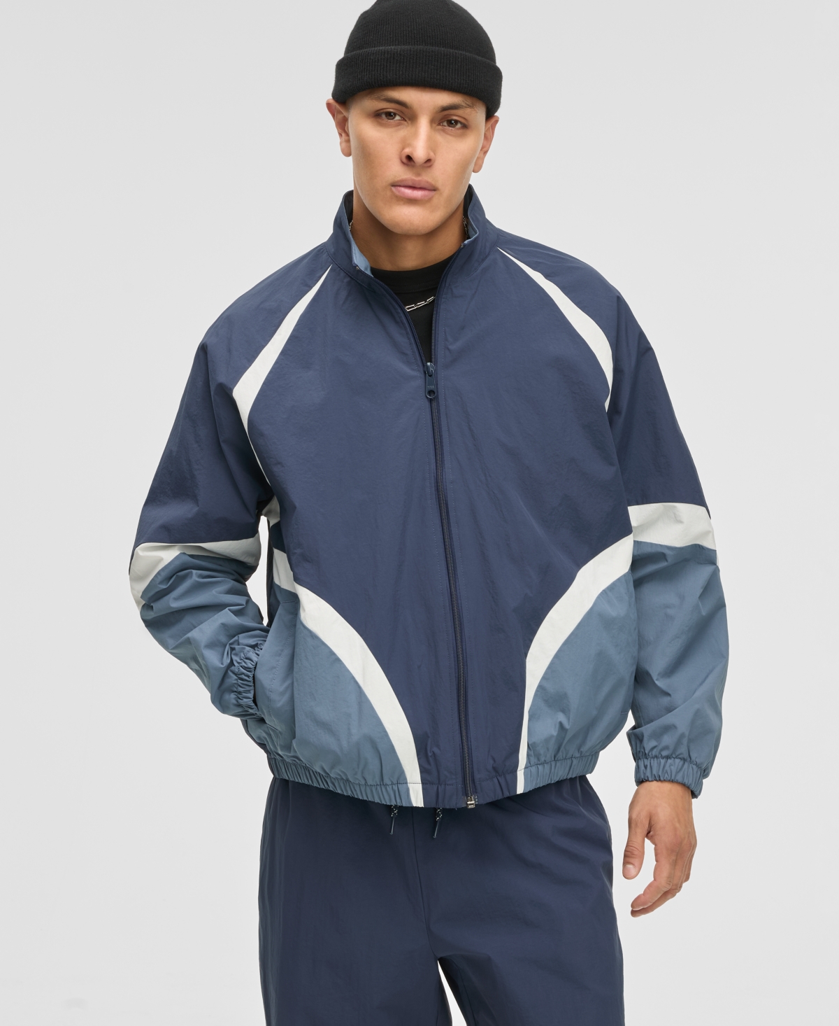 Men's Colorblocked Ripstop Track Jacket, Exclusively at Macy's - Caspian Wa