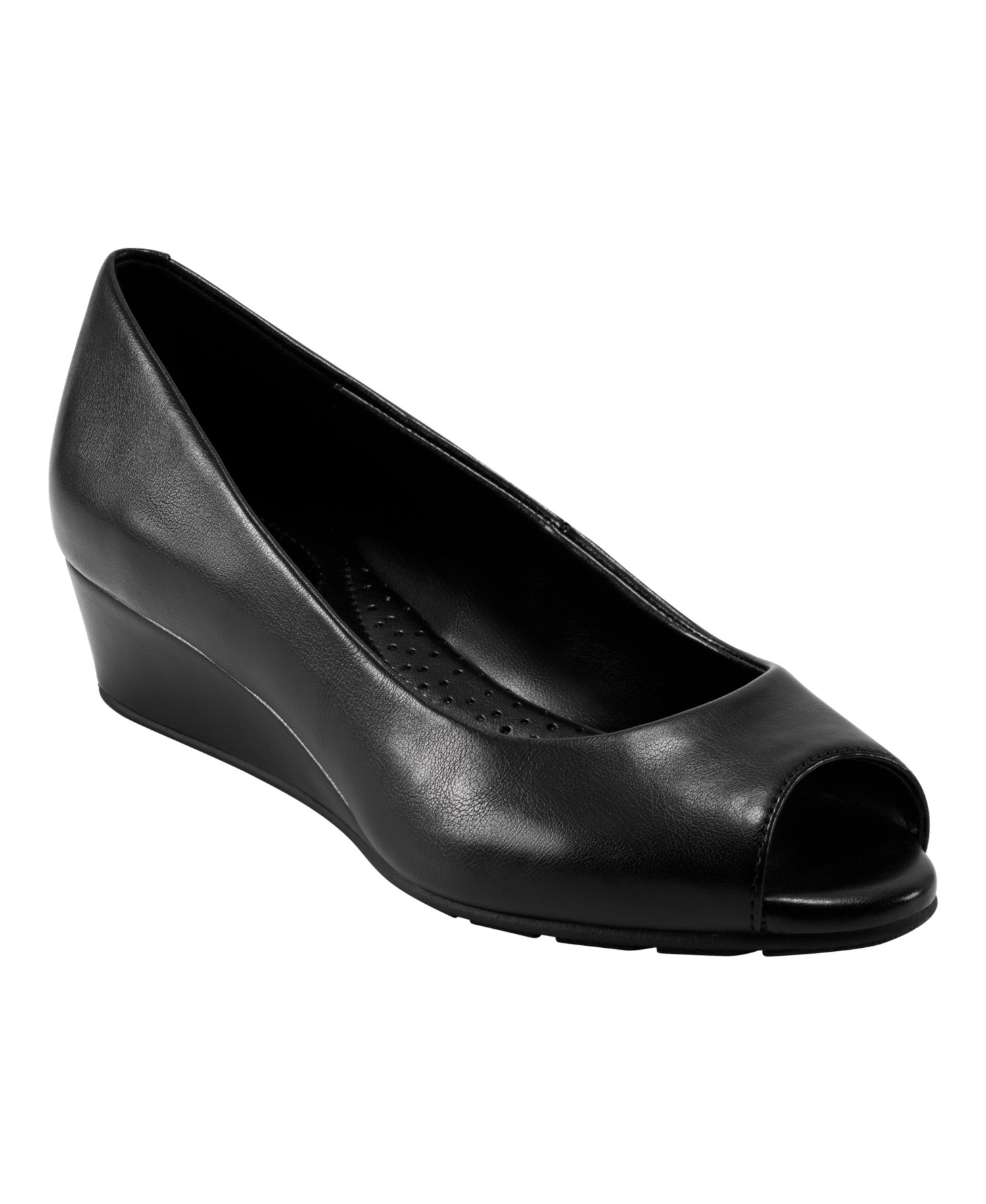 Women's Candra Low Wedge Peep Toe Dress Pumps