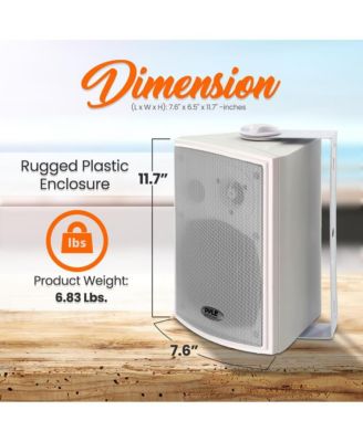 6.5” Bluetooth Waterproof Speakers - 2-Way Full Range Stereo Sound, 100W Max Power, Marine Grade, Indoor/Outdoor Use
