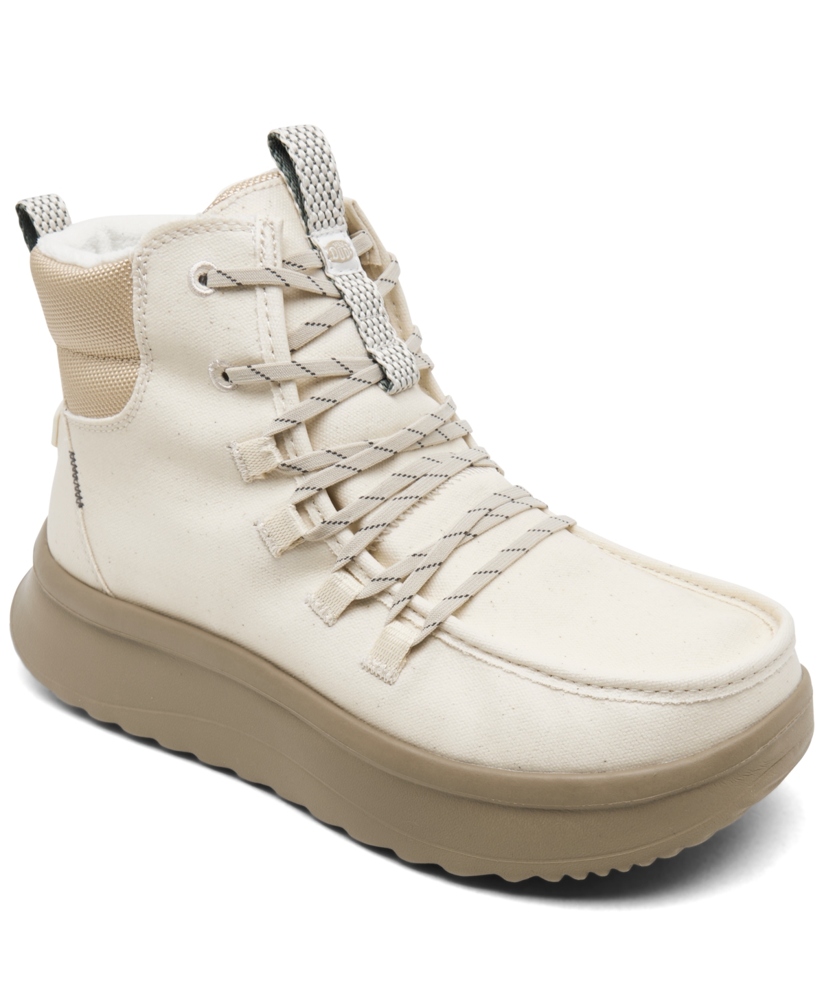Women's Wendy Apres Coated Twill Platform Boots - Ivory