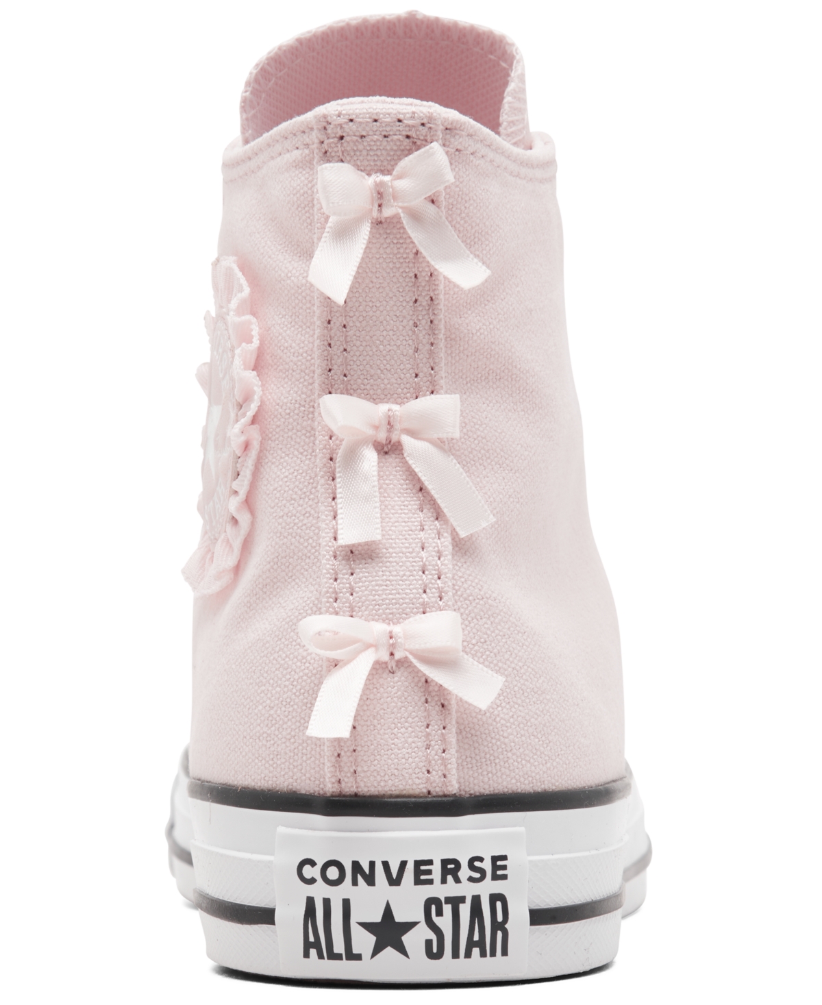 CONVERSE BIG GIRLS CHUCK TAYLOR ALL STAR RUFFLES AND BOWS CASUAL SNEAKERS FROM FINISH LINE 