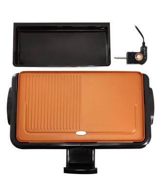 18.89 Inch Electric Grill/Griddle with Copper Coating