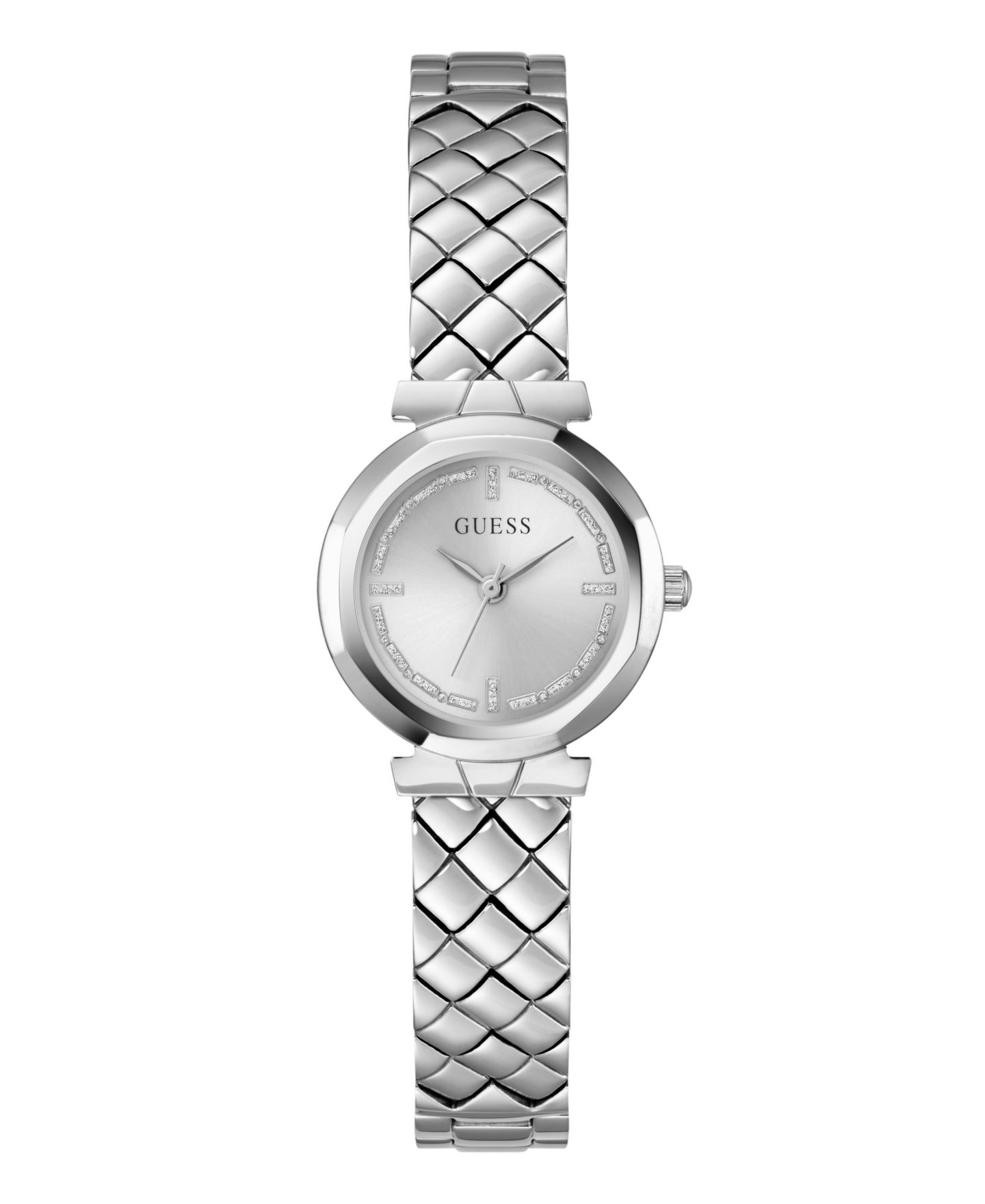 Женские аналоговые часы Guess, сталь серебристого тона, 26 мм — фото 1