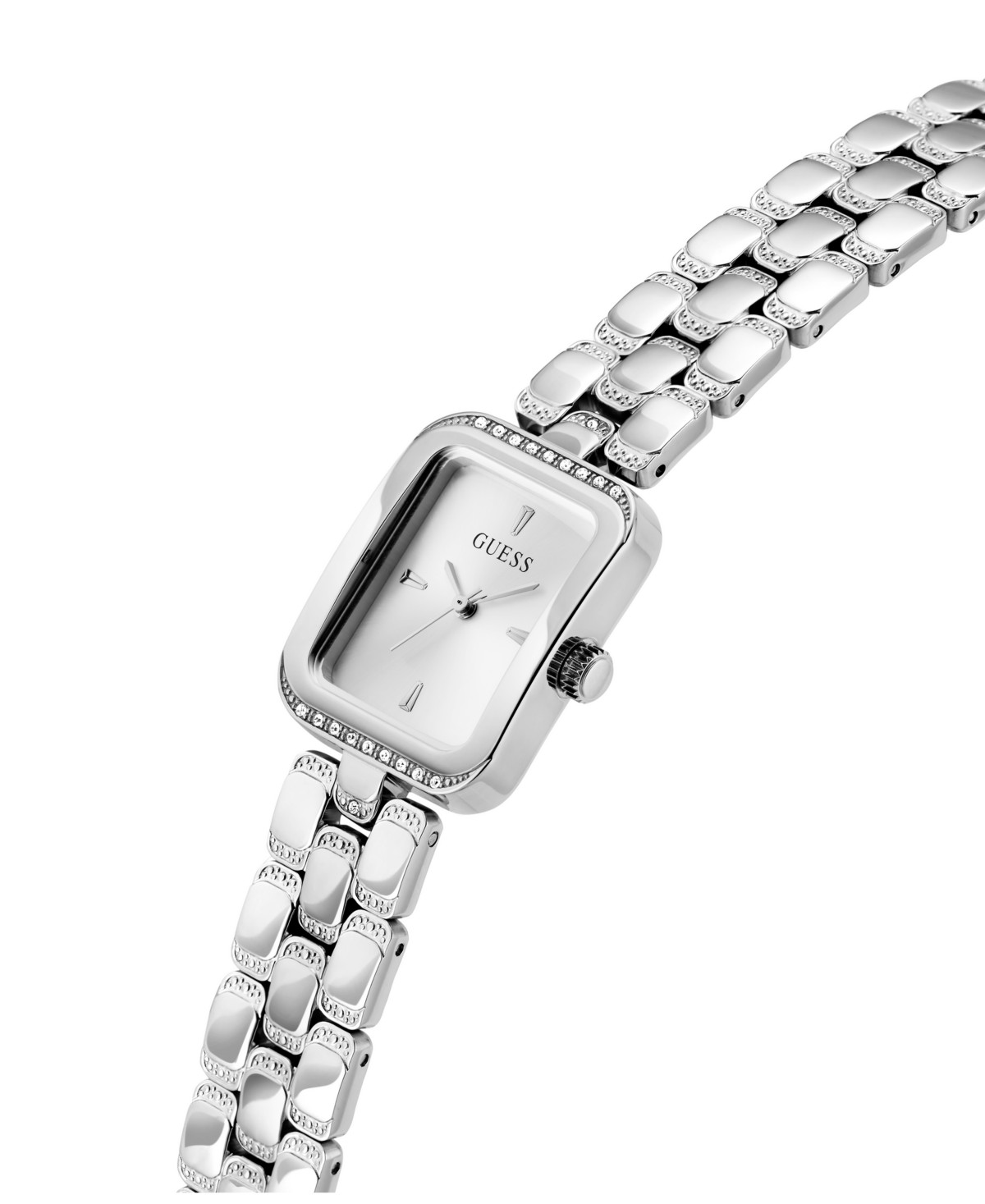 Женские часы GUESS с серебристым стальным браслетом, 22 мм — фото 5