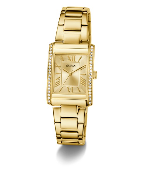 Женские часы GUESS золотистые на стальном браслете, 27мм