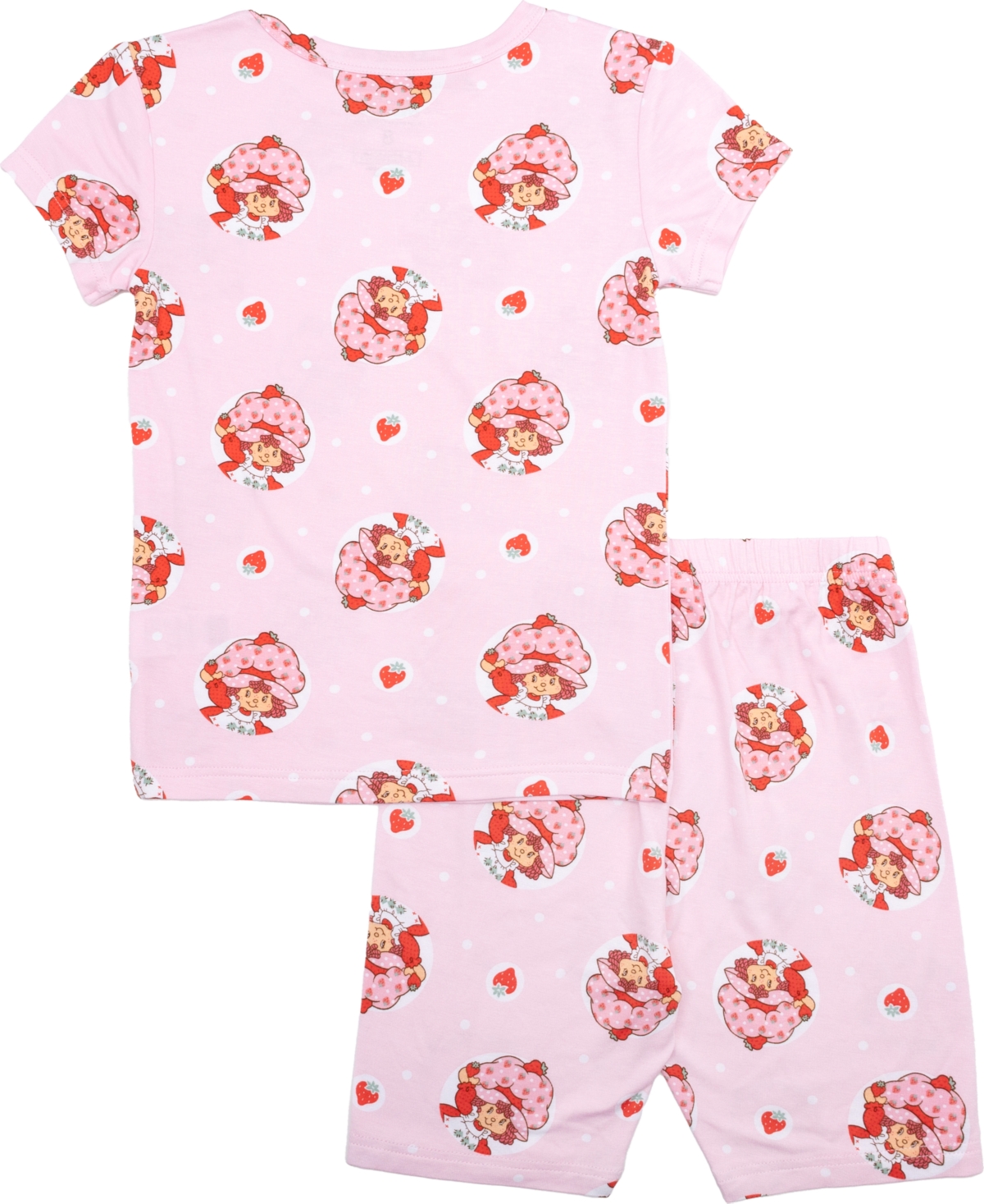 Strawberry Shortcake Little And Big Girls Short Sleeve And Biker Shorts, 2-piece Pajama Set