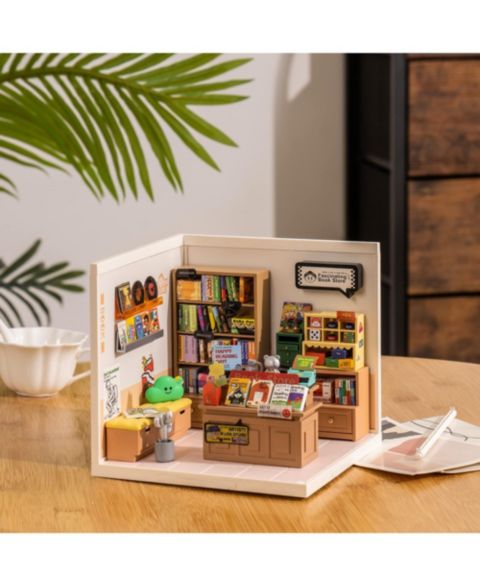 Детские игрушки Robotime 3D Puzzles Plastic House Building Set Toy DIY Miniature Dollhouse Playset Gifts for Teens Adults, Multicolor, 6.40"7.10"6.00